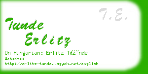 tunde erlitz business card